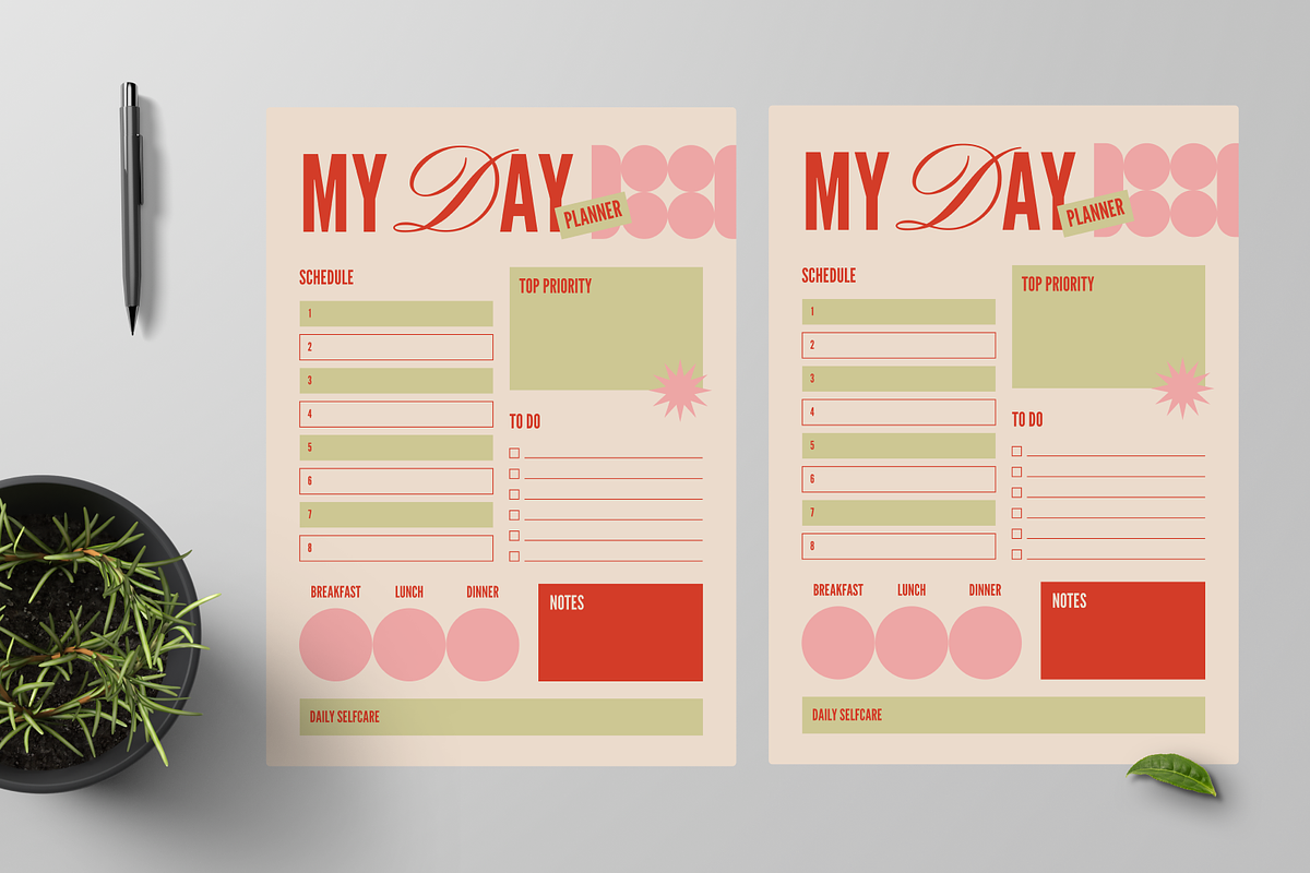 My Day Planner, a Flyer Template by Annora Studio (Photo 2 of 6)