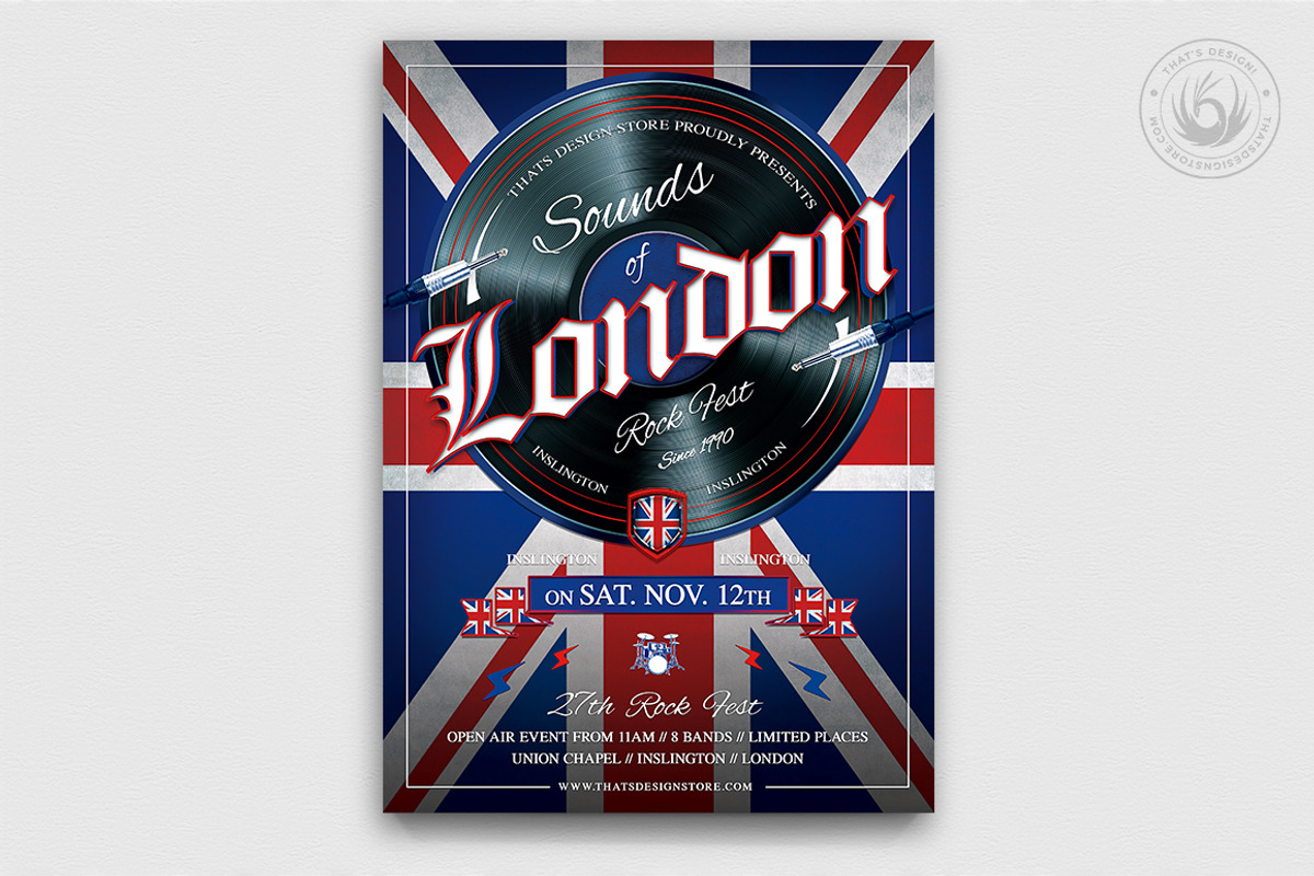Sounds of London Flyer Template, a Flyer Template by ThatsDesignArt (Photo 1 of 8)