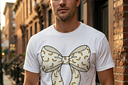 Banana Pattern Coquette Bow PNG, a Shirt Mockup by Vector Stall (Thumbnail 6 of 16)