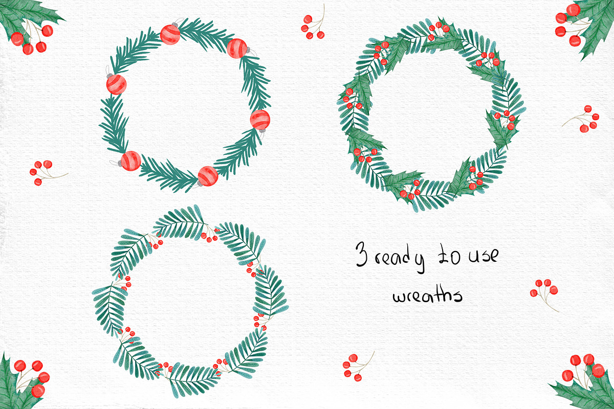 Watercolor Winter Friends, a Decorative Illustration by TanataDesign (Photo 7 of 10)