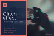 Glitch effect - Photoshop effect, a Layer Style Add-On by Makestudio (Thumbnail 2 of 6)