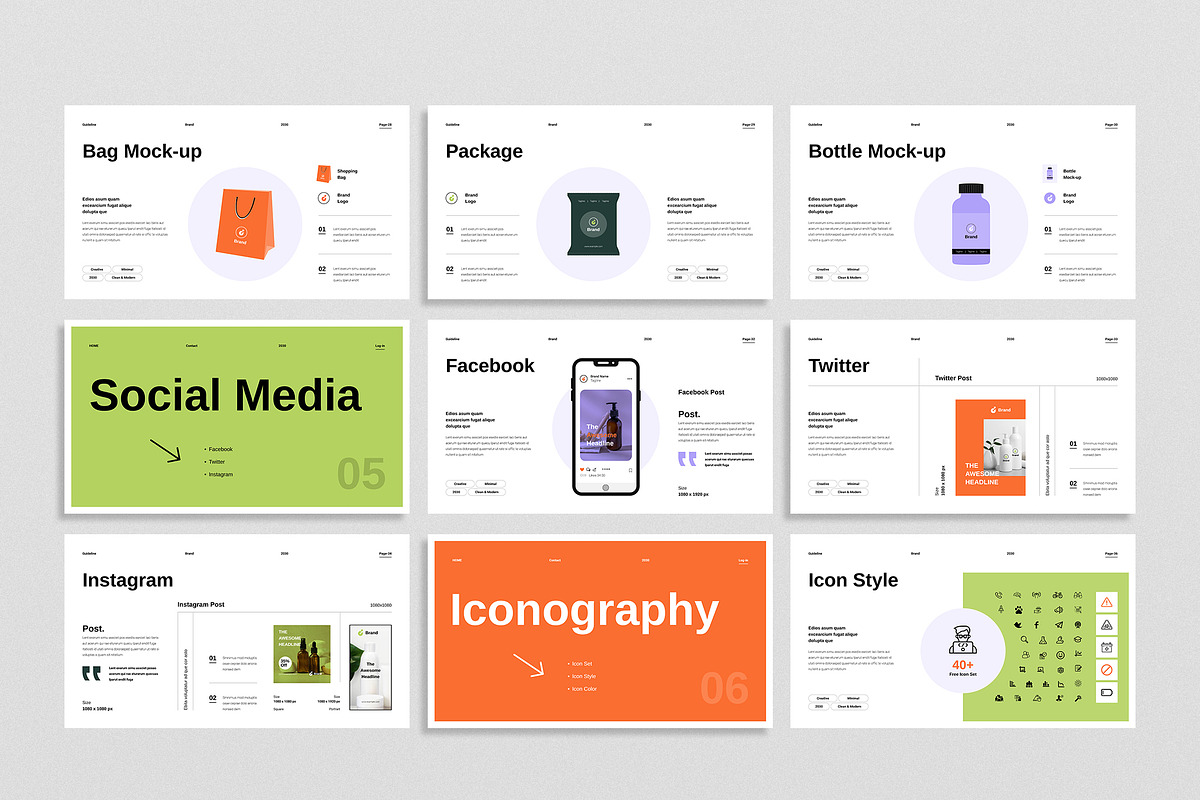 CANVA | Modern Brand Guidelines, a Presentation Template by TemplateFolio-Shop (Photo 6 of 7)