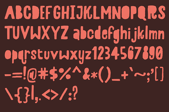 Bing! A hand-drawn block font preview 6