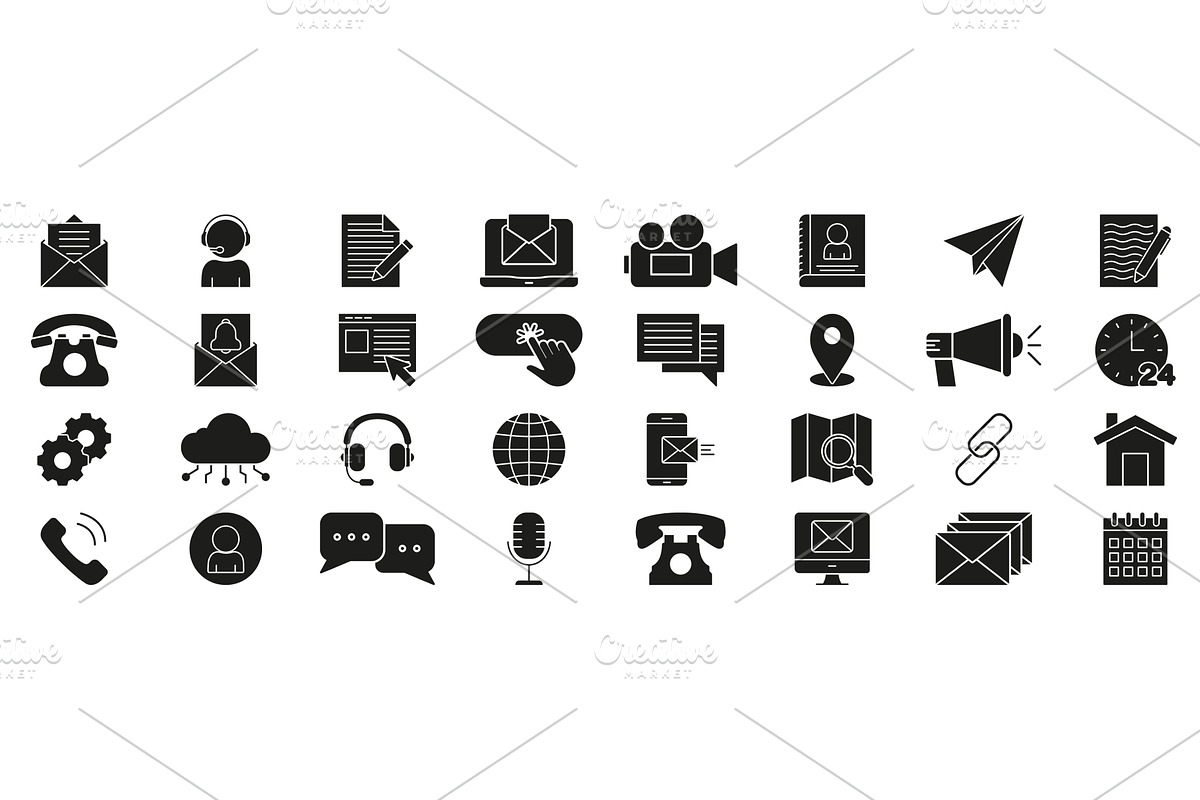 Communication And Technology Icons, an Object Illustration by Gentle Studio