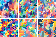 Rainbow Camouflage Seamless Patterns, a Pattern Graphic by PrintablesByFranklyn (Thumbnail 3 of 4)
