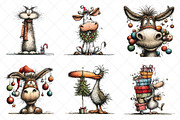 Cute Animals Christmas Clipart, an Illustration by SinaCreation (Thumbnail 2 of 6)