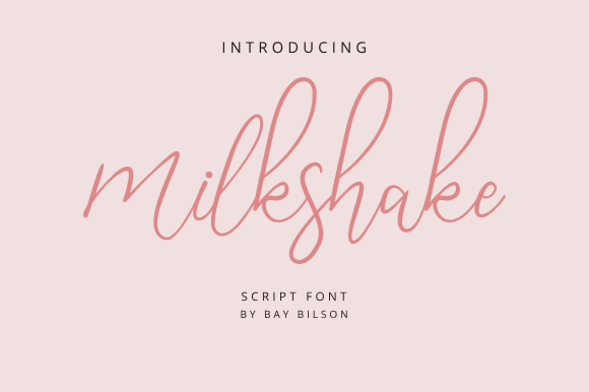 Milkshake Script, a Handwritten Font by Muwatta Studio (Photo 1 of 6)