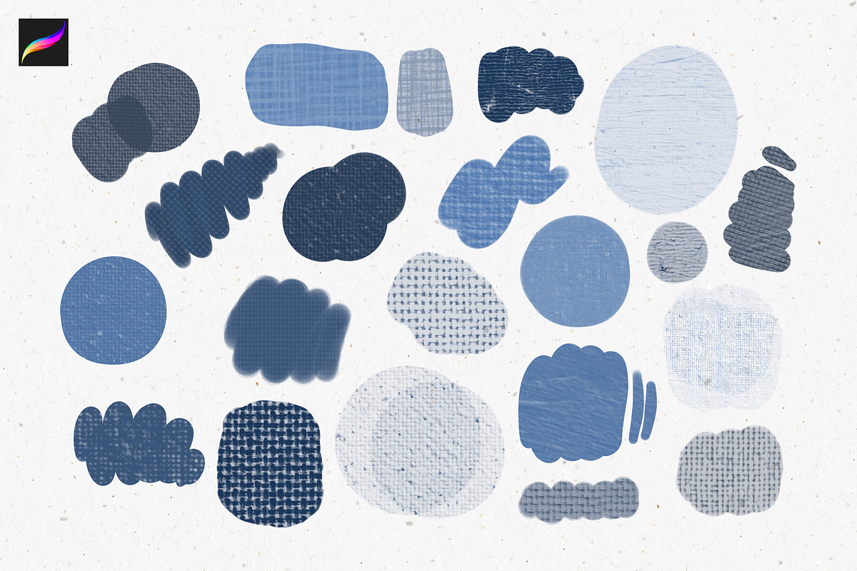 Texture Brushes for Procreate Canvas, a Brush Add-On by Moon House Shop (Photo 2 of 7)