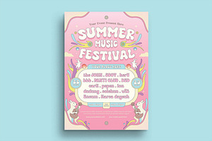 Summer Music Festival Flyer Template, a Flyer Template by megarez