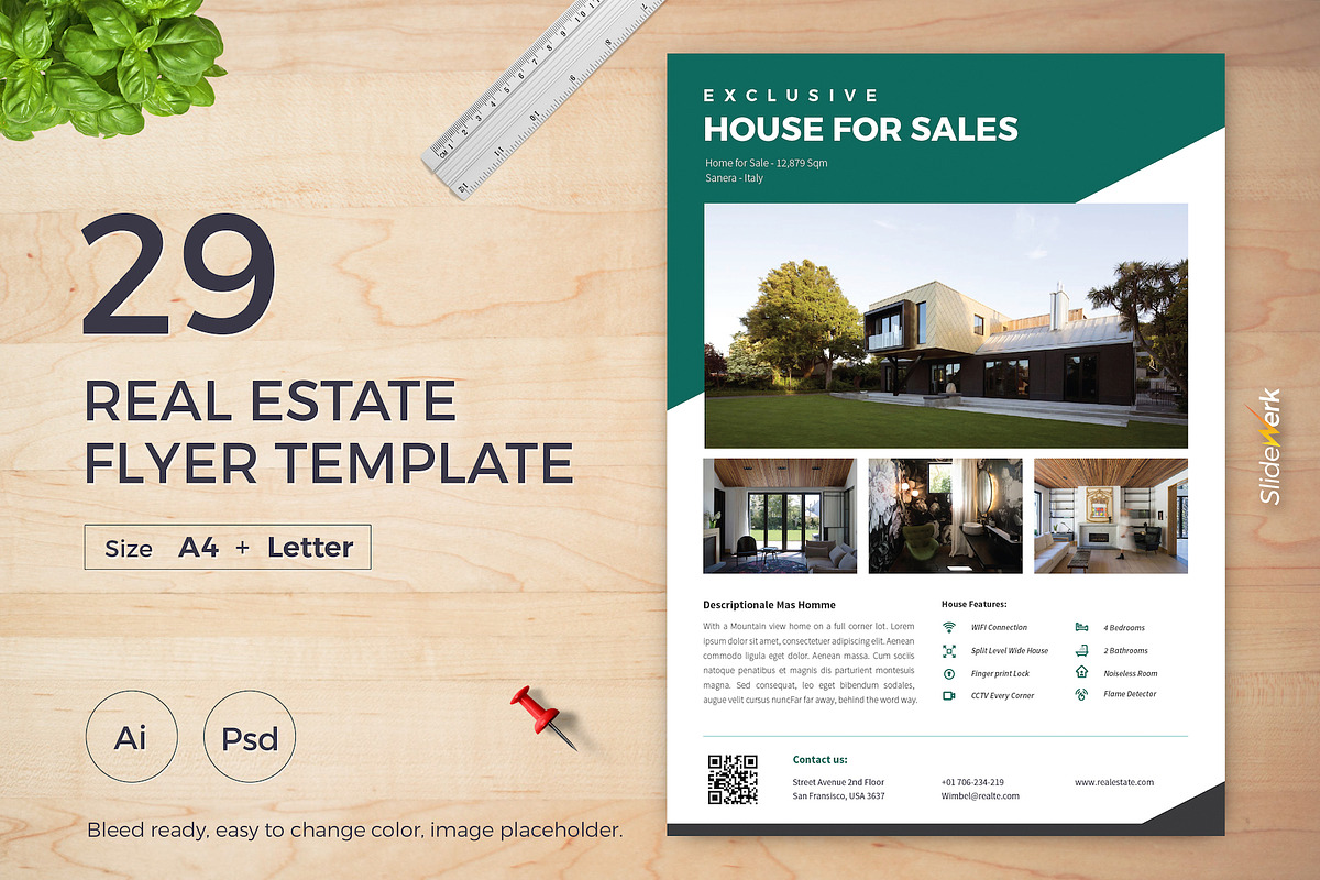 Real Estate Flyer 29, a Flyer Template by Slidewerk