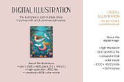 Playing Mermaids Illustration, a Decorative Illustration by The Dutch Lady Designs (Thumbnail 3 of 4)