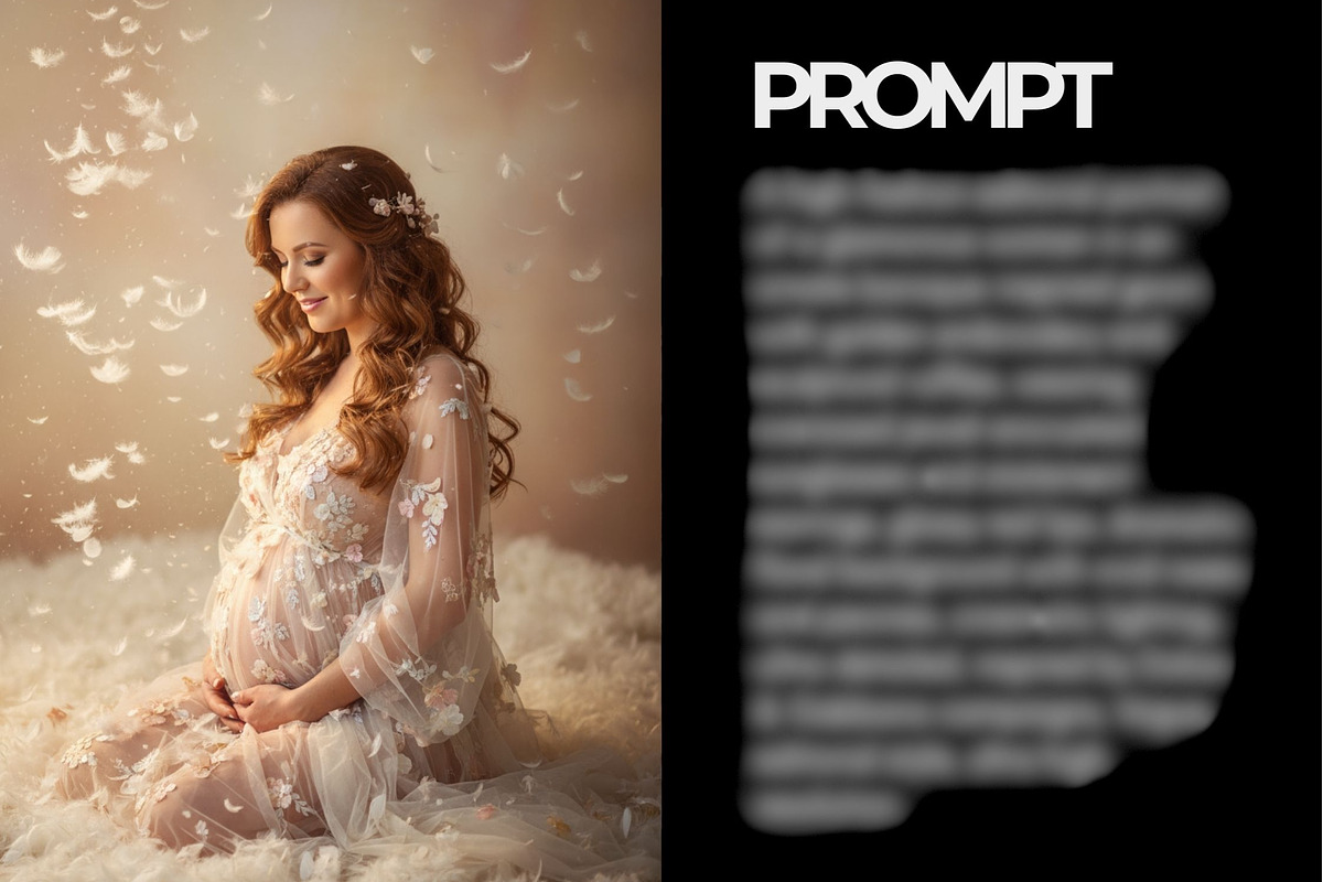 70 AI Maternity Photoshoot Prompts, a Beauty & Fashion Photo by Selenique Studio (Photo 8 of 9)