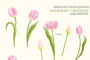 Pink Tulip Clipart, an Illustration by JULIA x JULIE's ART (Thumbnail 2 of 5)