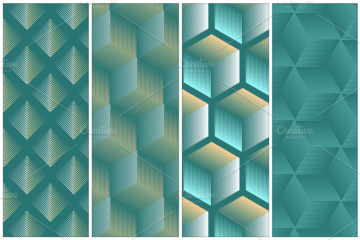 12 Seamless Geometric Patterns preview 2
