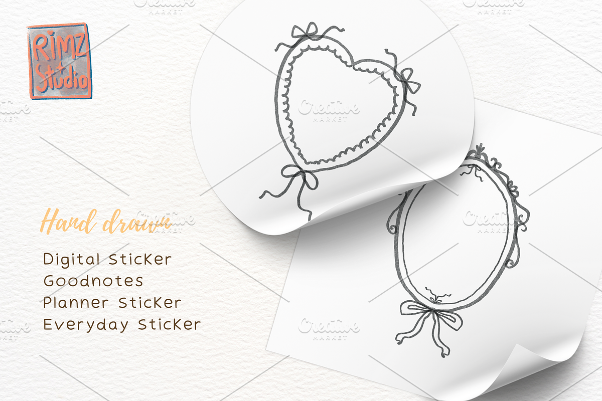 Watercolour Coquette frames png, an Illustration by RimzStudio (Photo 2 of 8)
