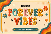 Retro Display - Groovy Vintage Font, a Sans Serif Font by KiddoGlyphs Studio (Thumbnail 3 of 5)
