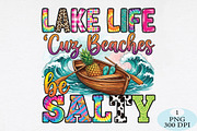Lake life 'cuz beaches be salty png, a Seasonal Illustration by Daily.Designs (Thumbnail 1 of 4)