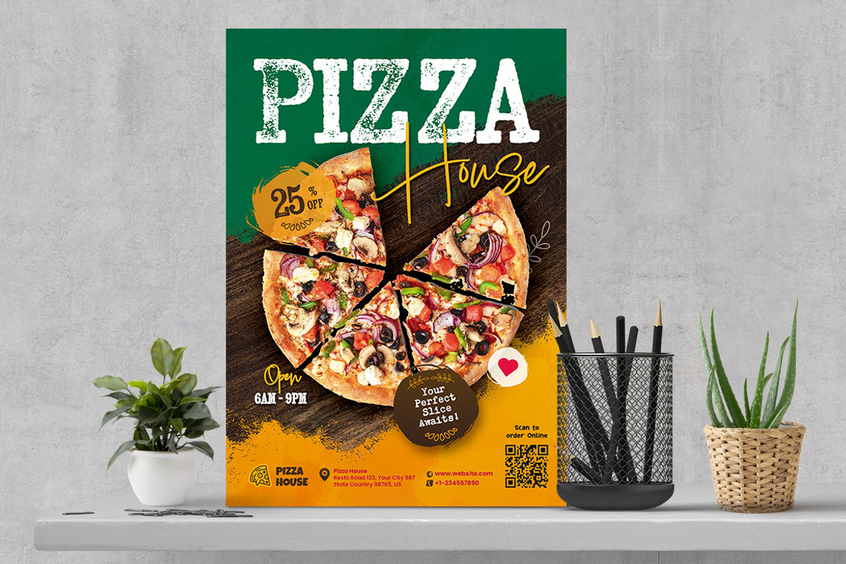 Pizza House Flyer Template, a Flyer Template by Boostock (Photo 4 of 4)