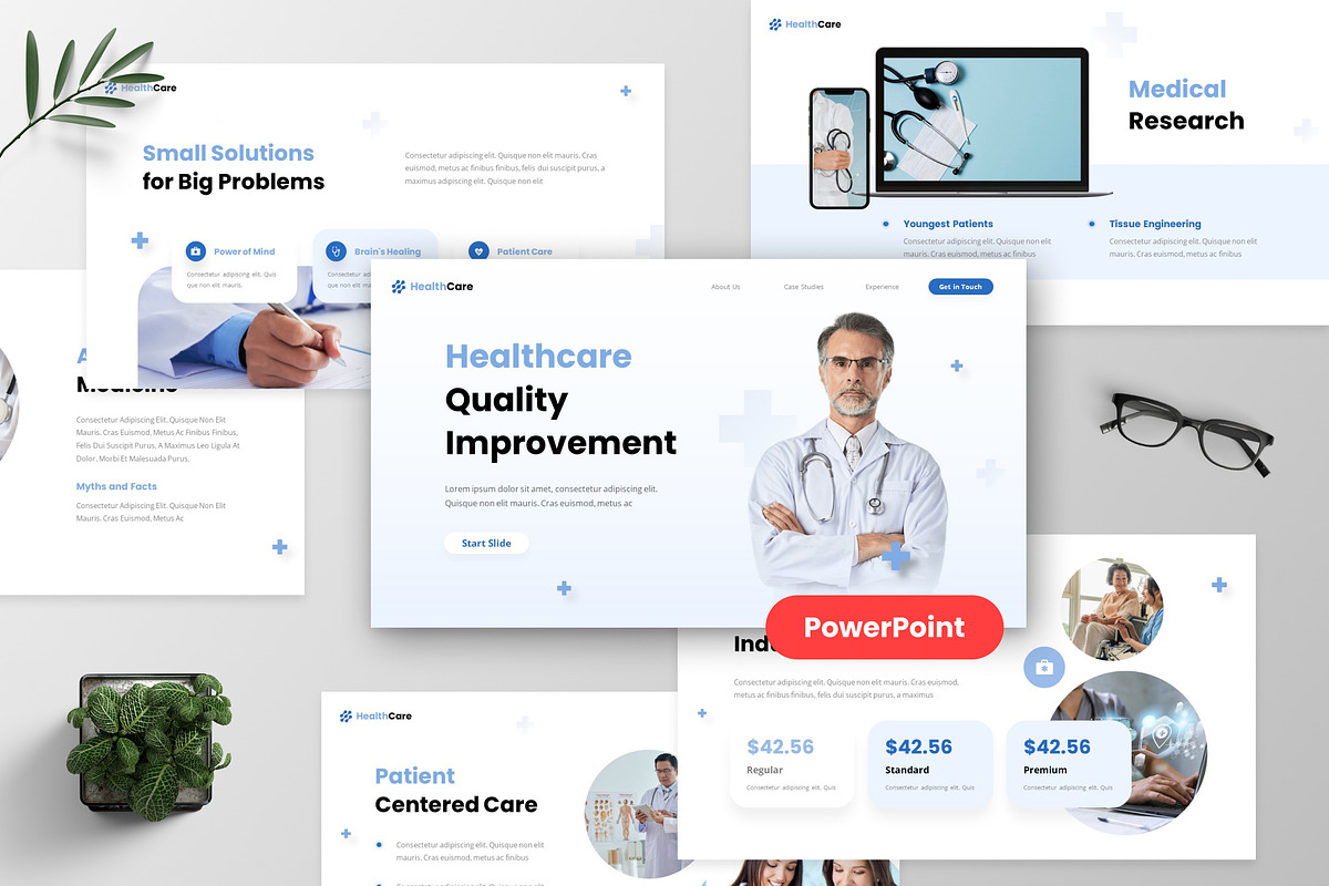 HealthCare - Medical PowerPoint, a Presentation Template by GraphauseProject (Photo 1 of 6)