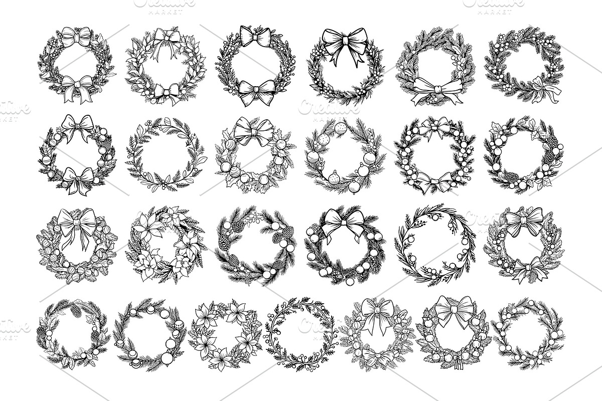 50 Christmas Wreath Procreate Stamps, a Brush Add-On by Procreate Sale (Photo 4 of 5)
