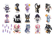 Pastel Halloween Clipart - 33 PNG, an Animal Illustration by InkyQueenArt (Thumbnail 7 of 8)