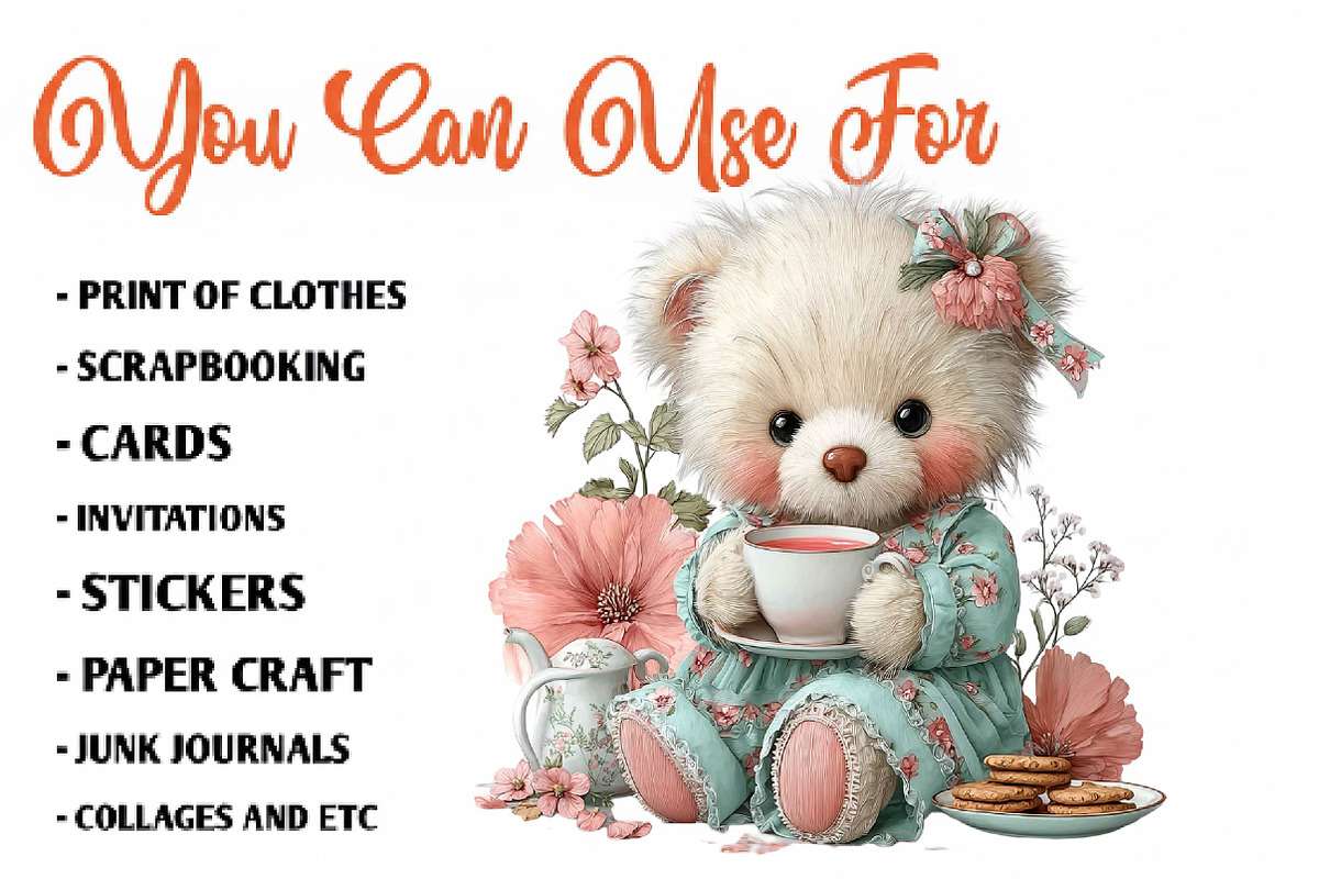 Cutie Bear Clipart Bundle, a Seasonal Illustration by CreationArt (Photo 5 of 7)