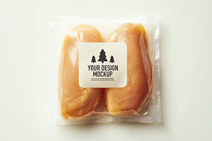 Fresh chicken breast mockup, a Product Mockup by OSORIOartist
