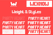 Party Heart font, a Sans Serif Font by weknow (Thumbnail 7 of 8)