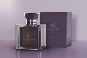 Perfume with Packaging Mockup, a Packaging Mockup by skybluecreative