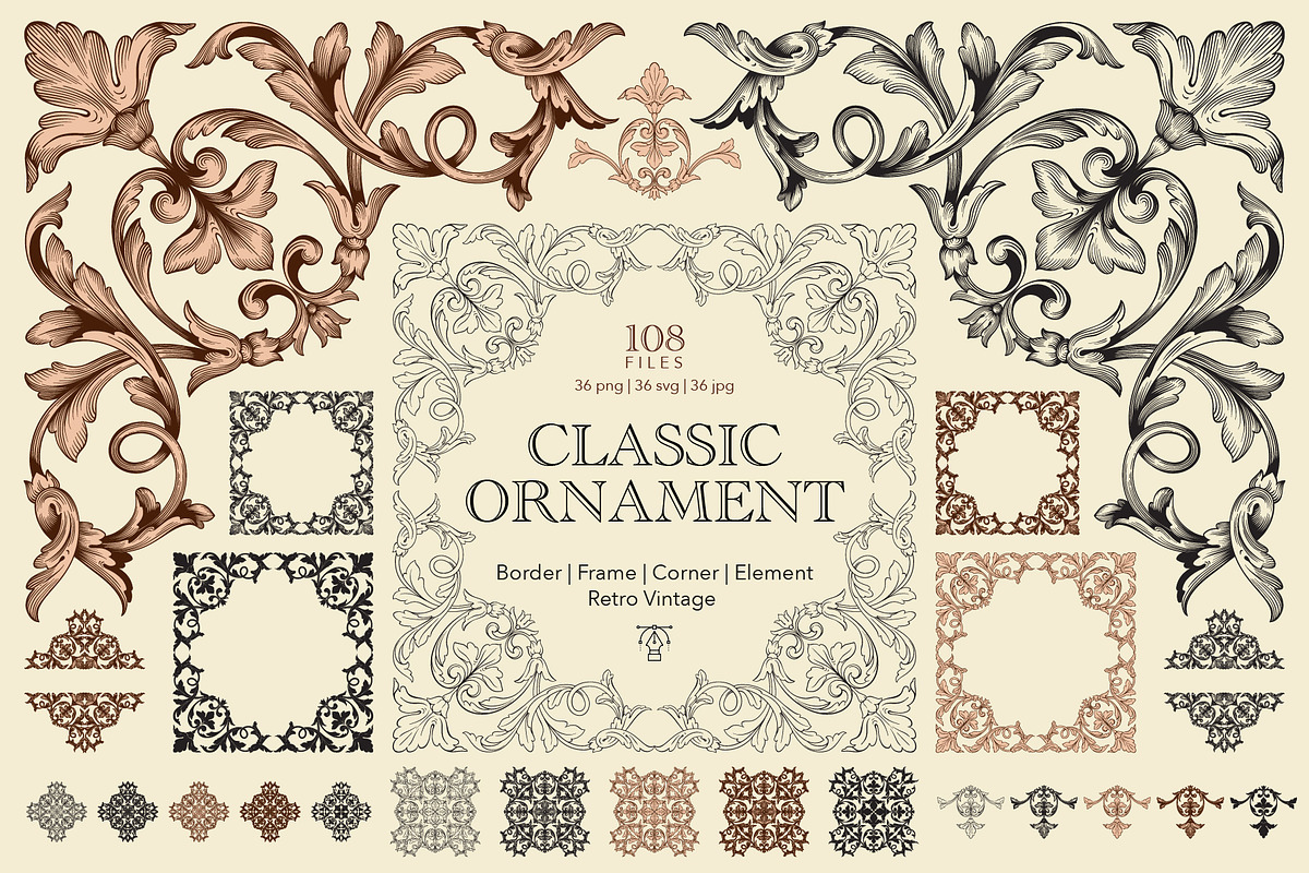 Ornamental frame and border SVG, an Object Graphic by Samira (Photo 1 of 6)
