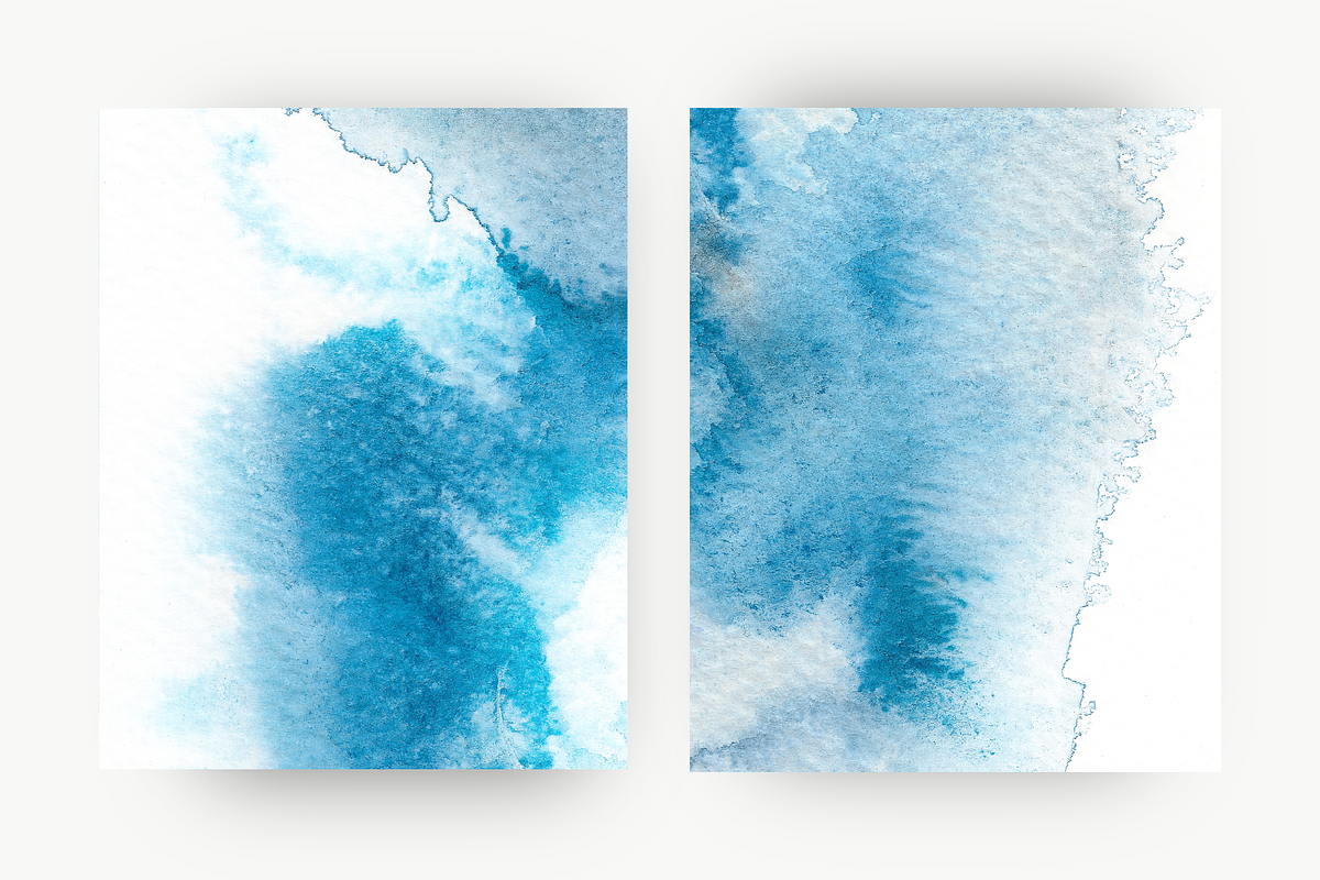 Watercolor Blue Textures Backgrounds, a Texture Graphic by Kolorata Art (Photo 2 of 7)