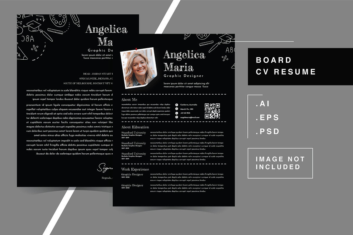 Board - CV Resume Template, a Resume Template by QueenType