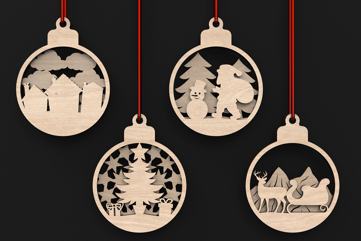 Christmas Tree Bauble Decorations, an Object Graphic by ThemeXDigital (Photo 1 of 8)