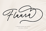 Flaura - A Modern Monoline Script, a Script Font by Megi Satyo Widodo (Thumbnail 1 of 12)
