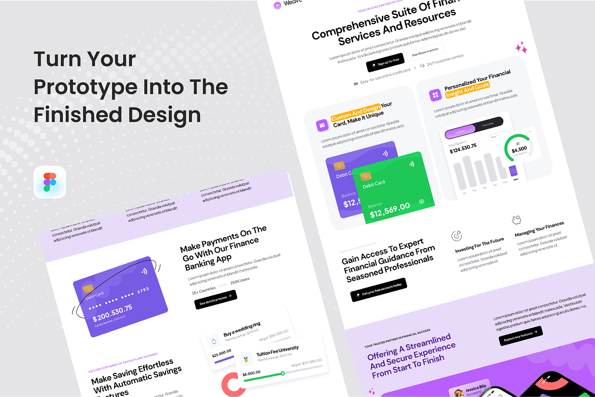 Weave - Finance Landing Page, a Landing Page Template by SquidPixey (Photo 4 of 5)