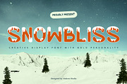 Snowbliss – Winter Display Font, a Sans Serif Font by Vadovastd (Thumbnail 1 of 7)