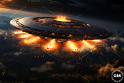 Saucer-Shaped Extraterrestrial UFO, a Technology Illustration by Other Side Art (Thumbnail 6 of 8)