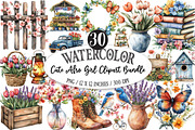 Spring Clipart Bundle, an Illustration by Designking (Thumbnail 1 of 5)