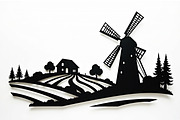 Dutch Windmill Field Set, an Illustration by Designs_River (Thumbnail 10 of 10)