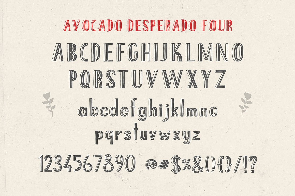 Avocado Desperado Font Set preview 8
