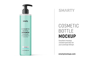 Transparent cosmetic bottle mockup, a Packaging Mockup by Smarty Mockups