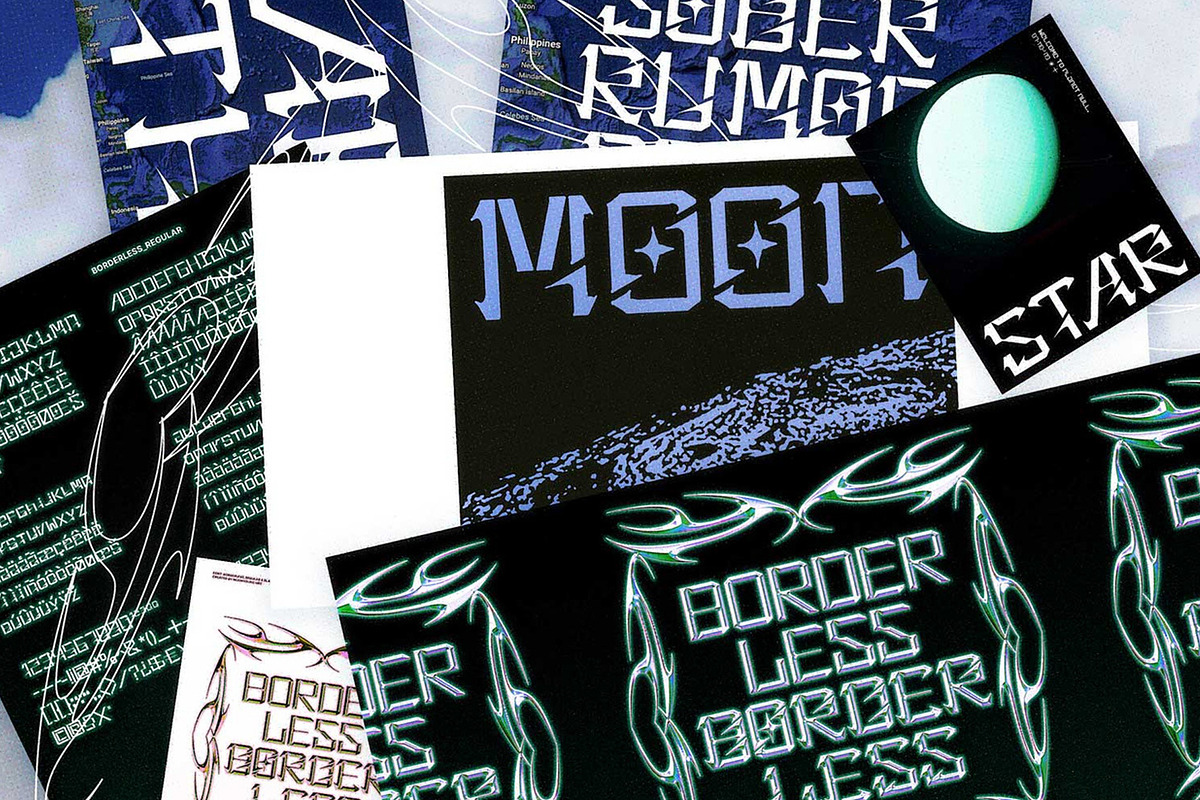 Font Borderless, a Font by Ohsocool Studio (Photo 1 of 6)