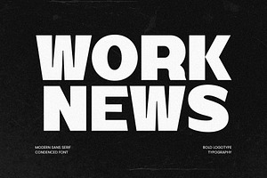 Work News Modern Sans Serif Font