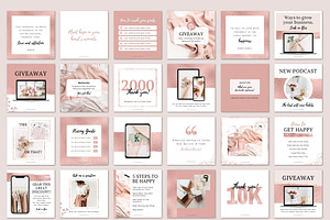 Rose Gold Instagram Templates Canva