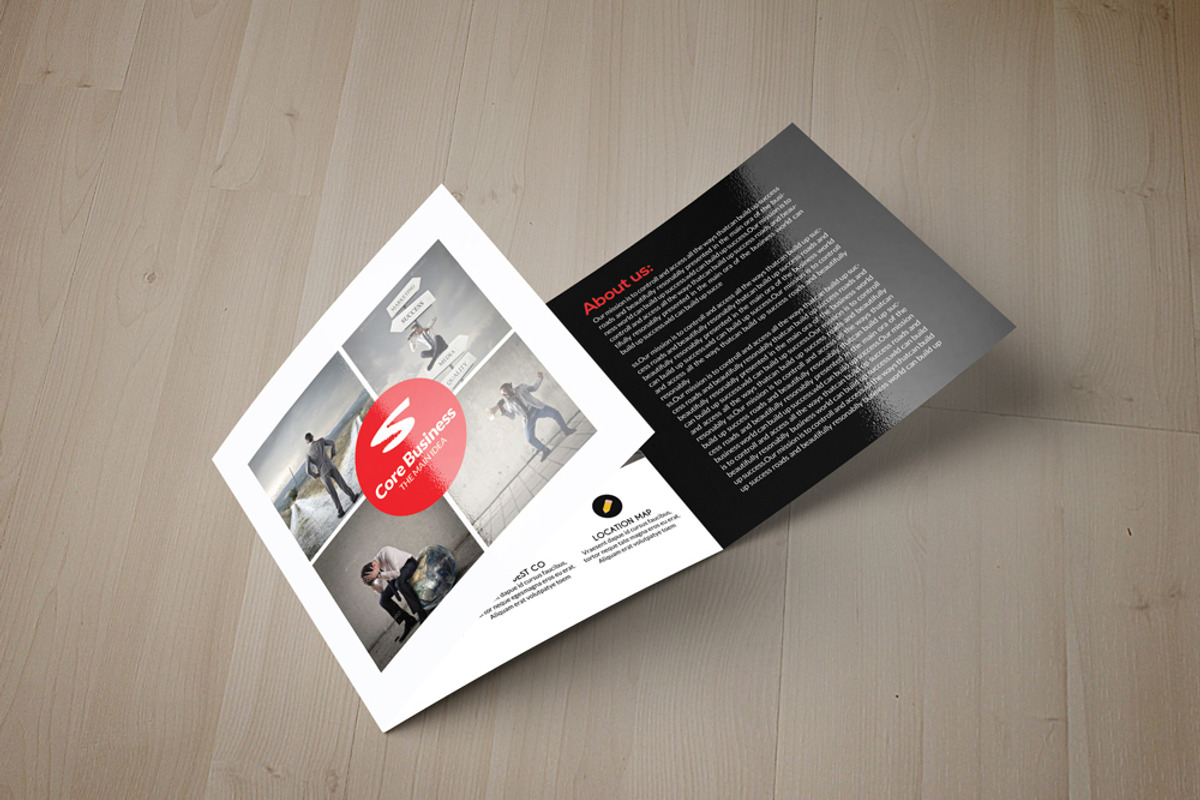 Business Square Trifold Brochure, a Brochure Template by Psd Templates (Photo 2 of 4)