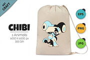 Chibi animals set 09. Tshirt, PNG., an Animal Illustration by KENO Mascots (Thumbnail 5 of 6)