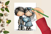 Quirky Valentine Clipart, an Illustration by designcity5 (Thumbnail 3 of 5)