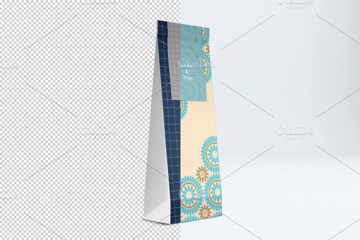 Paper pouch mockup. PSD mockup., a Packaging Mockup by NatalyaZelenova (Photo 2 of 5)