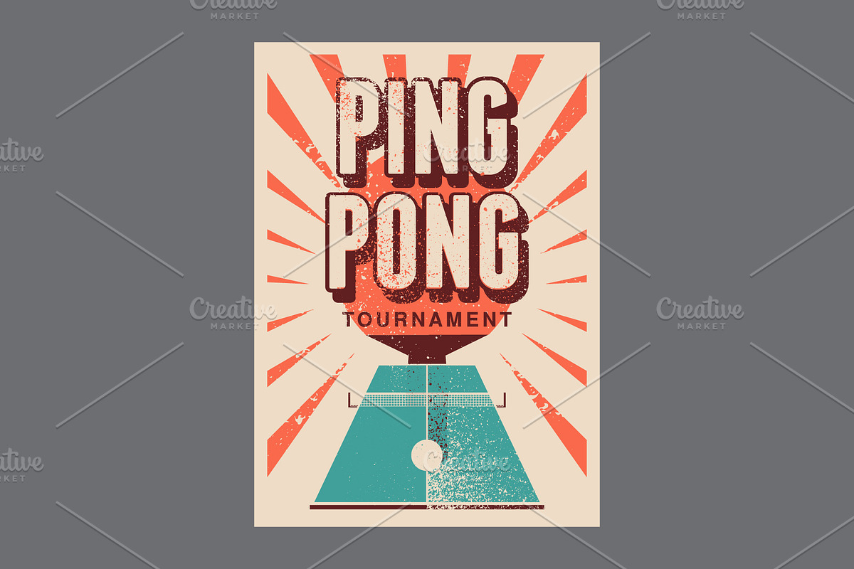 Ping Pong table tennis vector set., a Sport Illustration by PoPaShop (Photo 2 of 10)