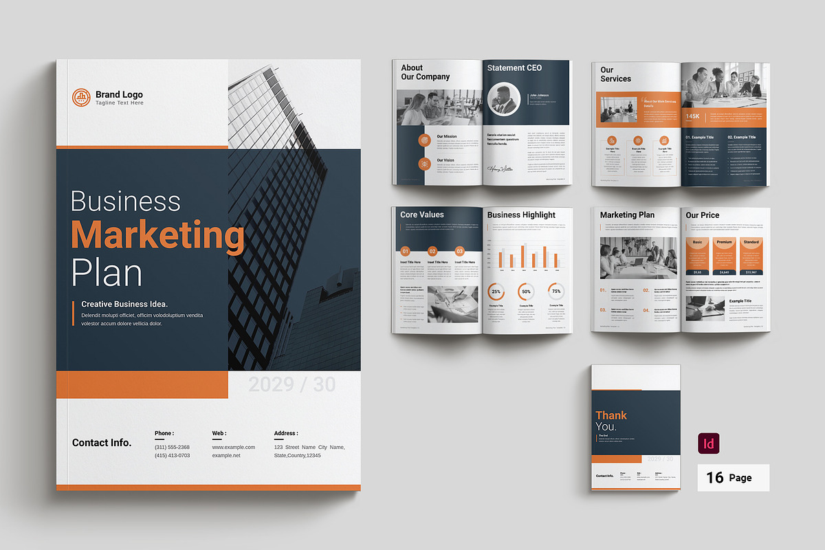 Marketing Plan Template, a Brochure Template by Cleffon_Graphic_Studio (Photo 1 of 9)